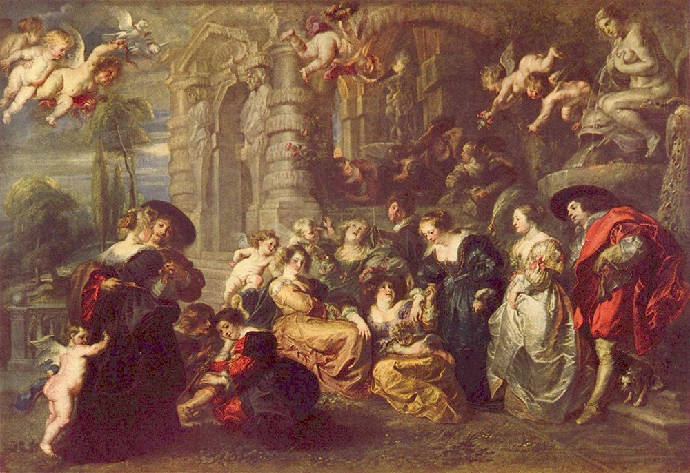 Impression dart Rubens Ladies and Cherubs grand format mat premium