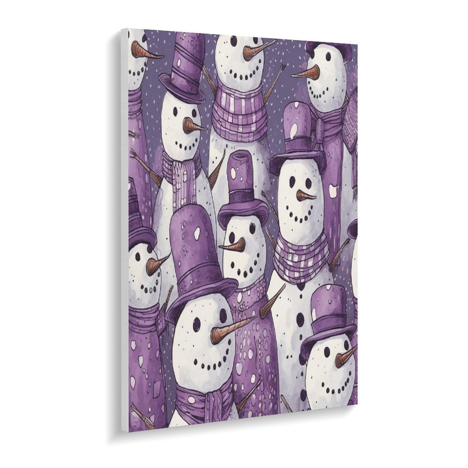 LPAGBCNU Malen nach Zahlen mit Schneemann-Muster, Malen-nach-Zahlen-Set für Erwachsene, Anfänger, Erwachsene, Malen-nach-Zahlen-Kits auf Leinwand, Acryl-Ölfarben, Gemälde mit Pinseln für Geschenk