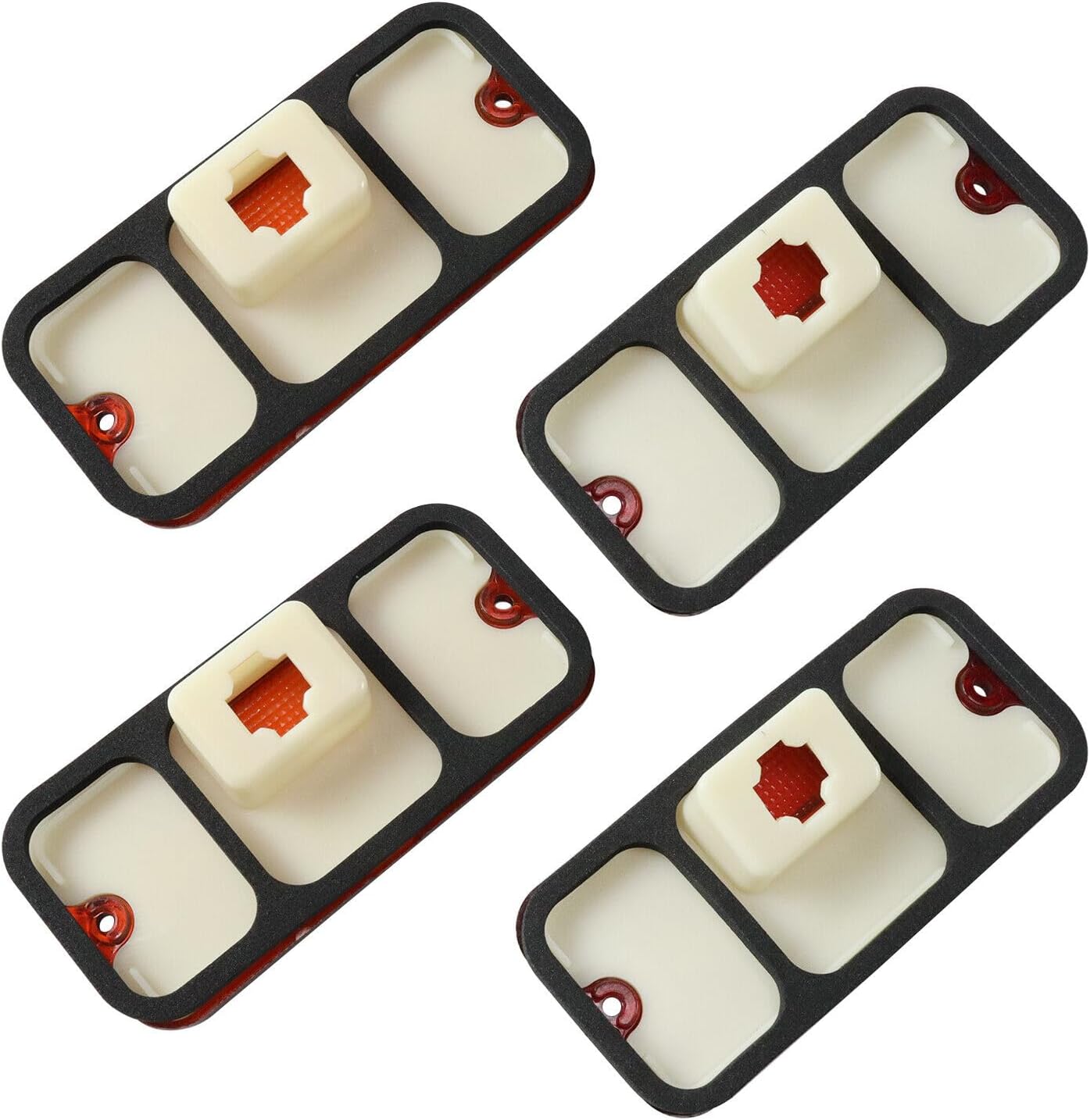 Front Amber and Rear Red Side Marker Light Lamps Compatible with 1968-1972 Chevy and GMC Pickup Truck
