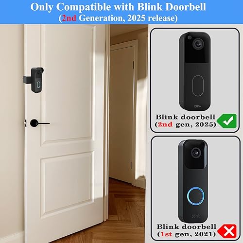 Miniatura 2 de Soporte antirrobo para timbre parpadeante, soporte de montaje sin taladro para timbre de video Blink de 2 generación (versión 2025), fácil
