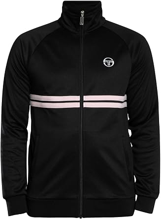 Sergio Tacchini Men's Dallas Track Jacket, Black/Light Lilac