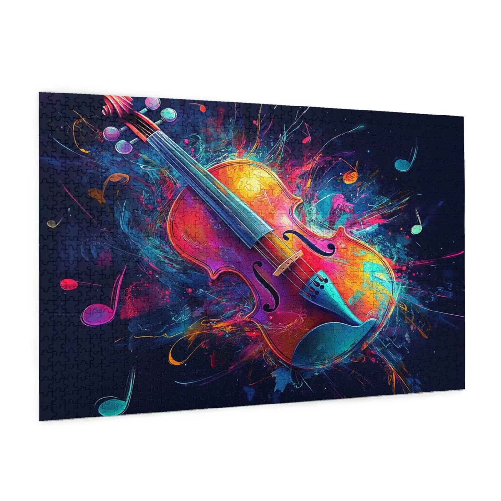 Puzzle kolorowe, 6000 elementów, gitara, puzzle dla dorosłych, z pudełkiem na prezent, "zrób to sam", duże drewniane puzzle dla dorosłych, gra zręcznościowa dla całej rodziny, prezenty dla kobiet, 105