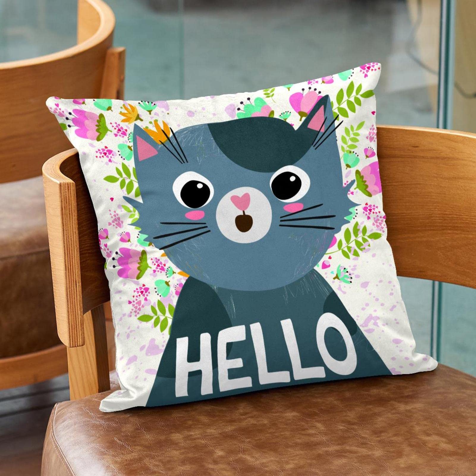 Lot De 2 Housses De Coussin Carrées Sans Insert Tissu Imitation De Lin Doux Durable Confortable