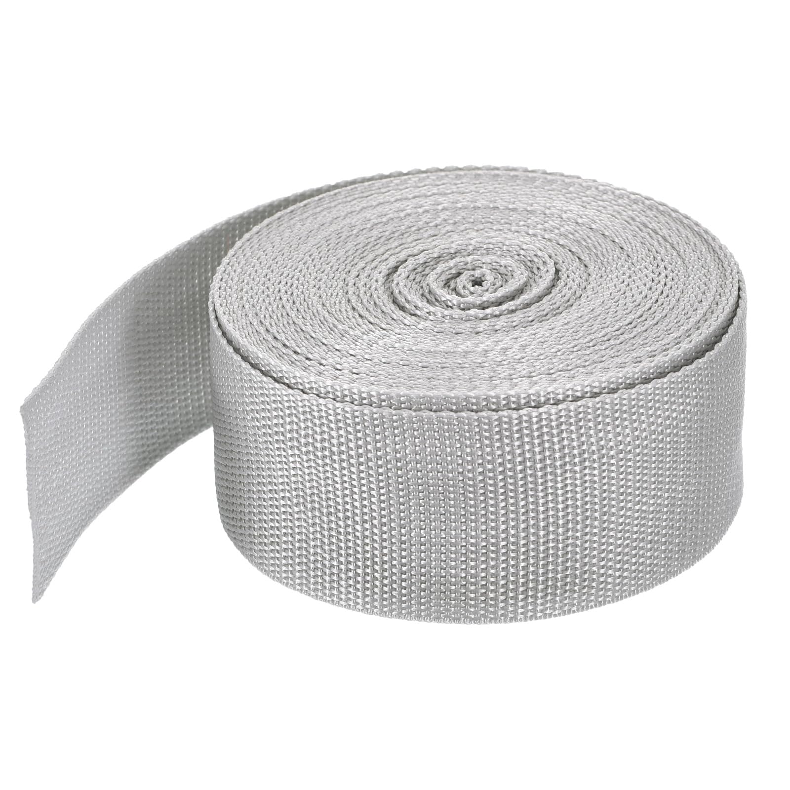 MECCANIXITY Lightweight Polypropylene Webbing Strap 2" 10 Yard Backpack Strapping Band Pale Grey for Outdoor Luggage Cargo Straps