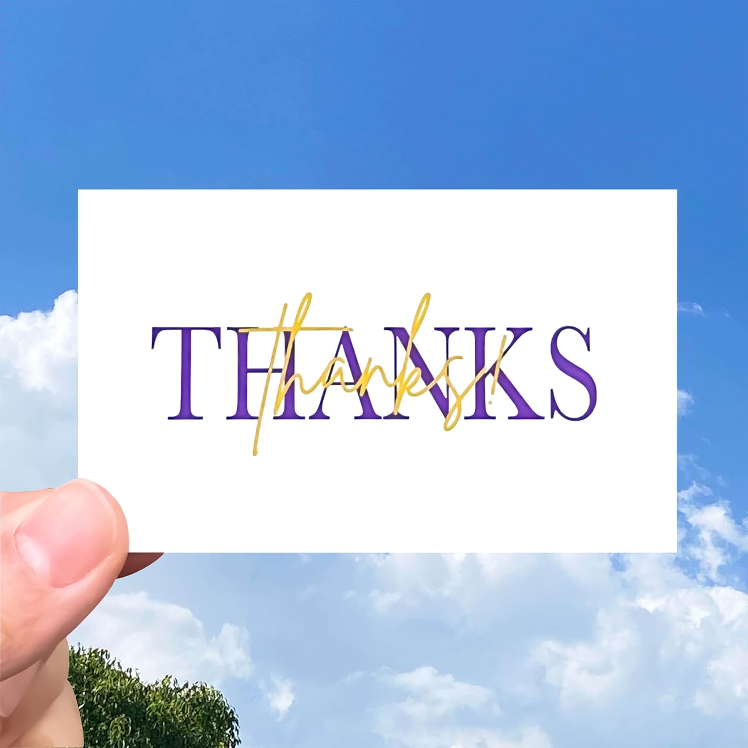 RXBC2011 Elegant Purple Thank You Cards with Gold Accent Pack of 100 - Image 7