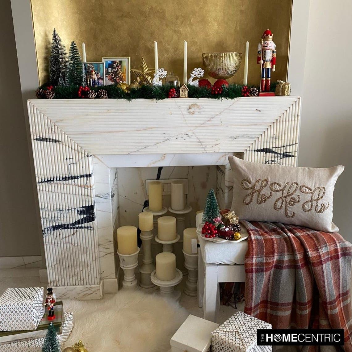 Christmas Ho Ho Ho Lumbar Pillow Cover, 12" x 18" Gold Linen Pillowcase, Modern Letters And Words Holiday Decor Oblong Pillow Cover For Sofa Couch, Hotels, Living Room, Bed Room - Ho Ho Ho