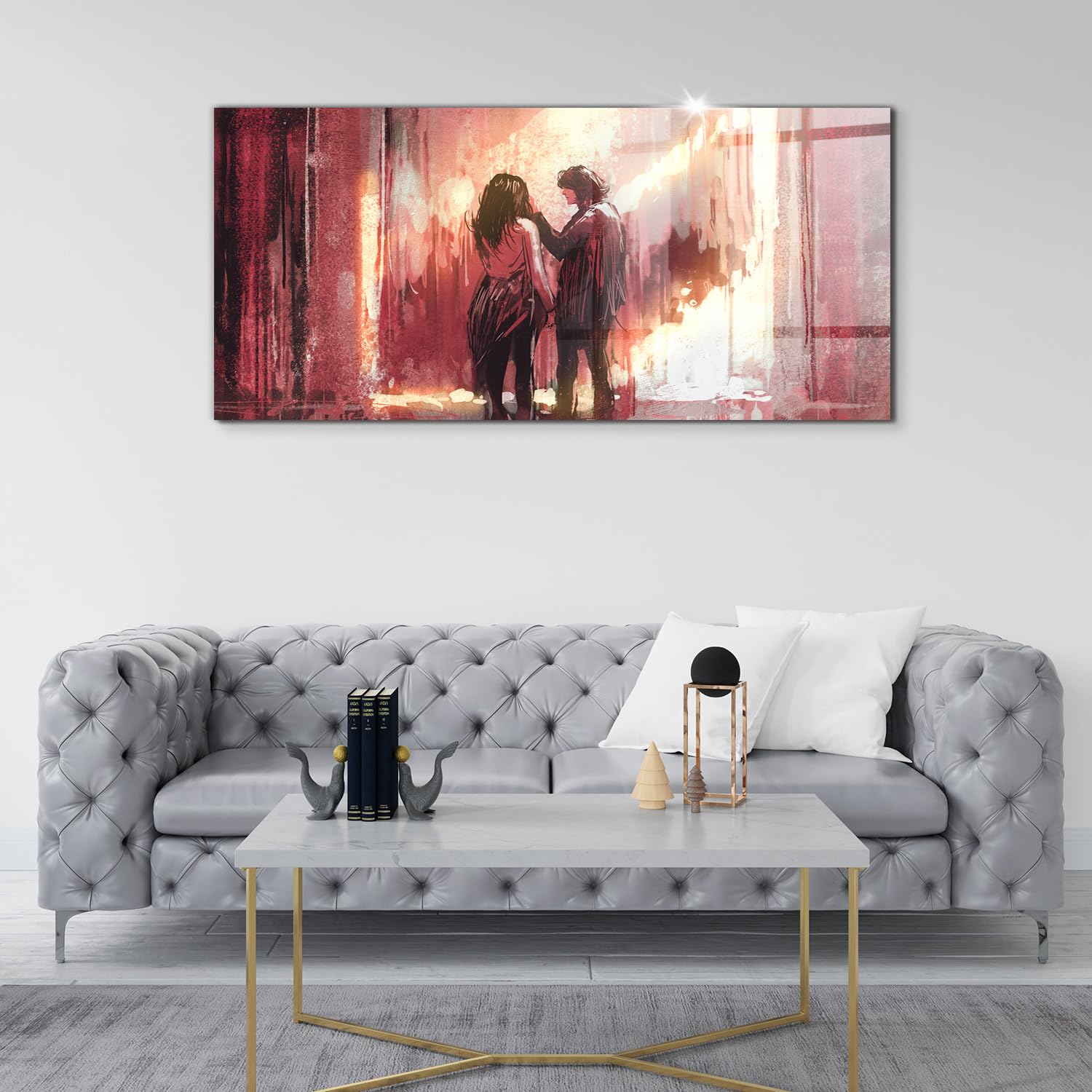 Wallfluent 140x70 Interior Decoration Pittura Sul Muro Giovane coppia innamorata