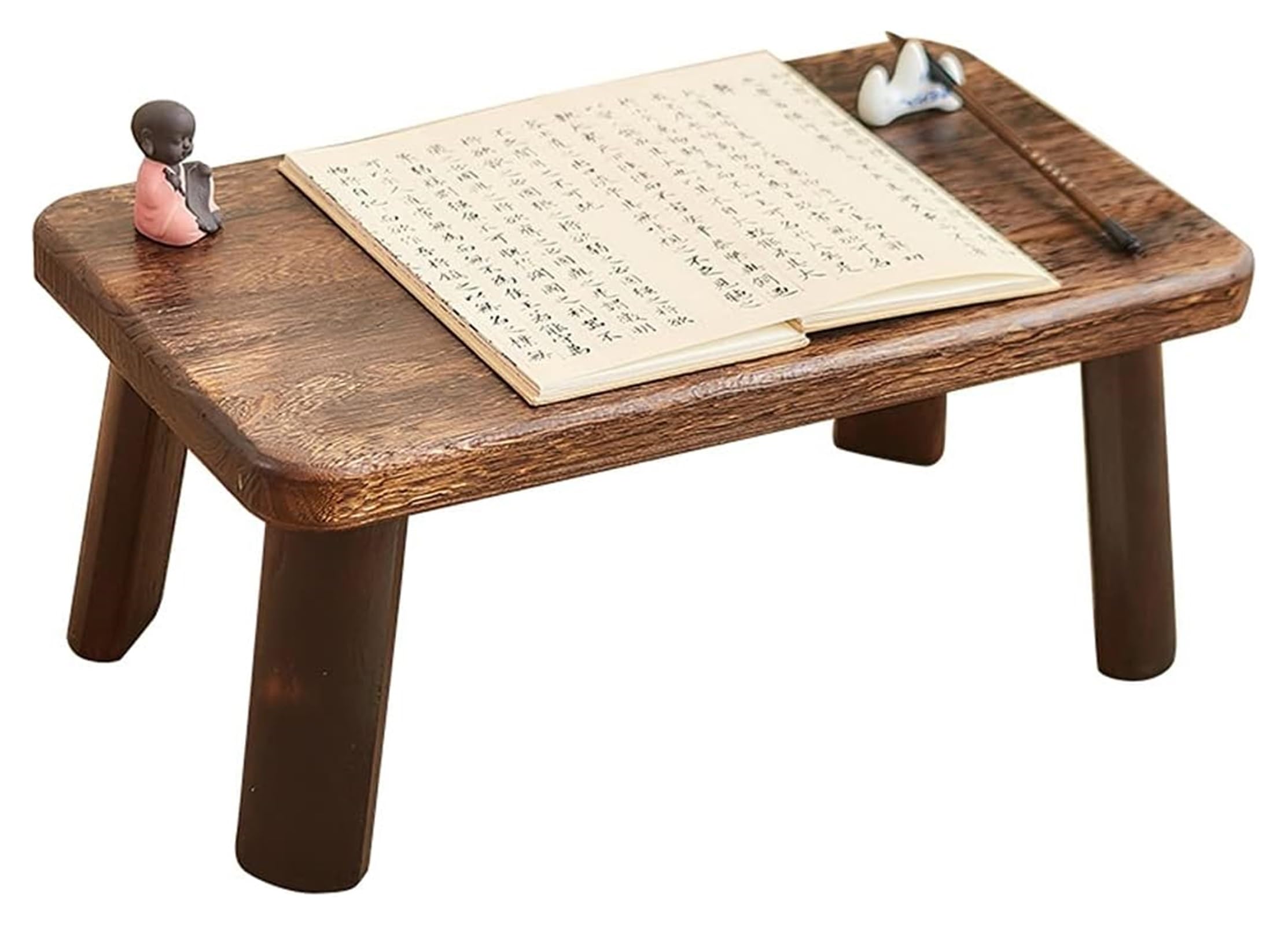 Table à thé zen pliante pour aménager une baie vitrée chaleureuse