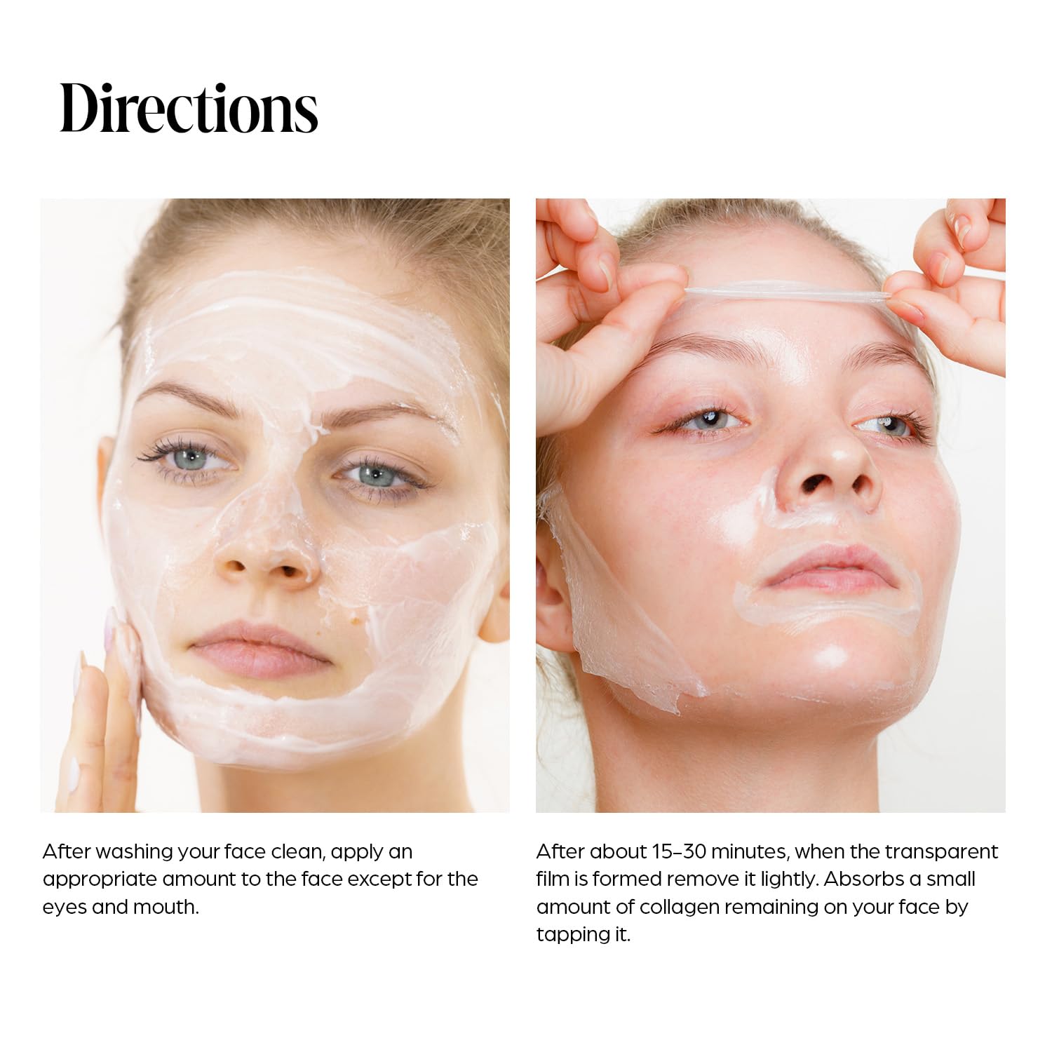 SUN & GLOW Intensive Collagen Peel-Off Mask Pack Hydrolyzed 300da Low-Molecular Collagen(300da Peptides) 10 Types of Seed Oil Korean Skincare Gel Type Home Care Wrapping Mask (2.82oz 80g) - Image 4