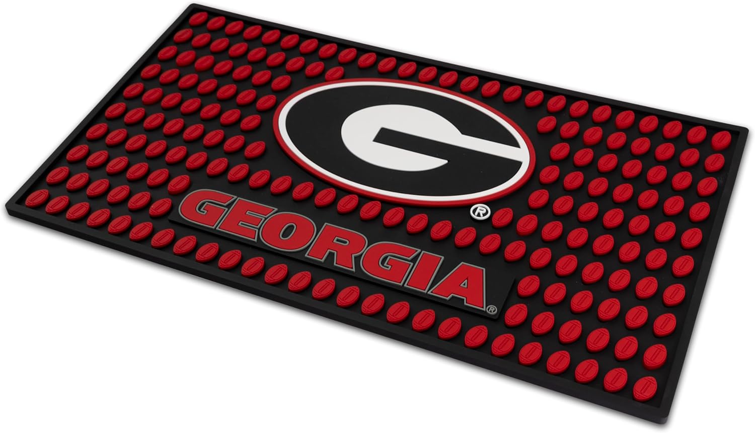 The Memory Company Officially Licensed Team Logo Bar Mat, Non-Slip Rubber Heavy-Duty, for Countertop & Home Bar, Large, 19” x 11”