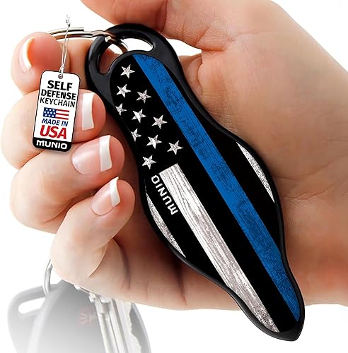 Miniatura 14 de MUNIO Llavero Kubotan de defensa personal, de diseñador, con libro electrónico Patriota Urbano,Bandera de Betsy Ross,Gadsden Flag,rosado, (Molon