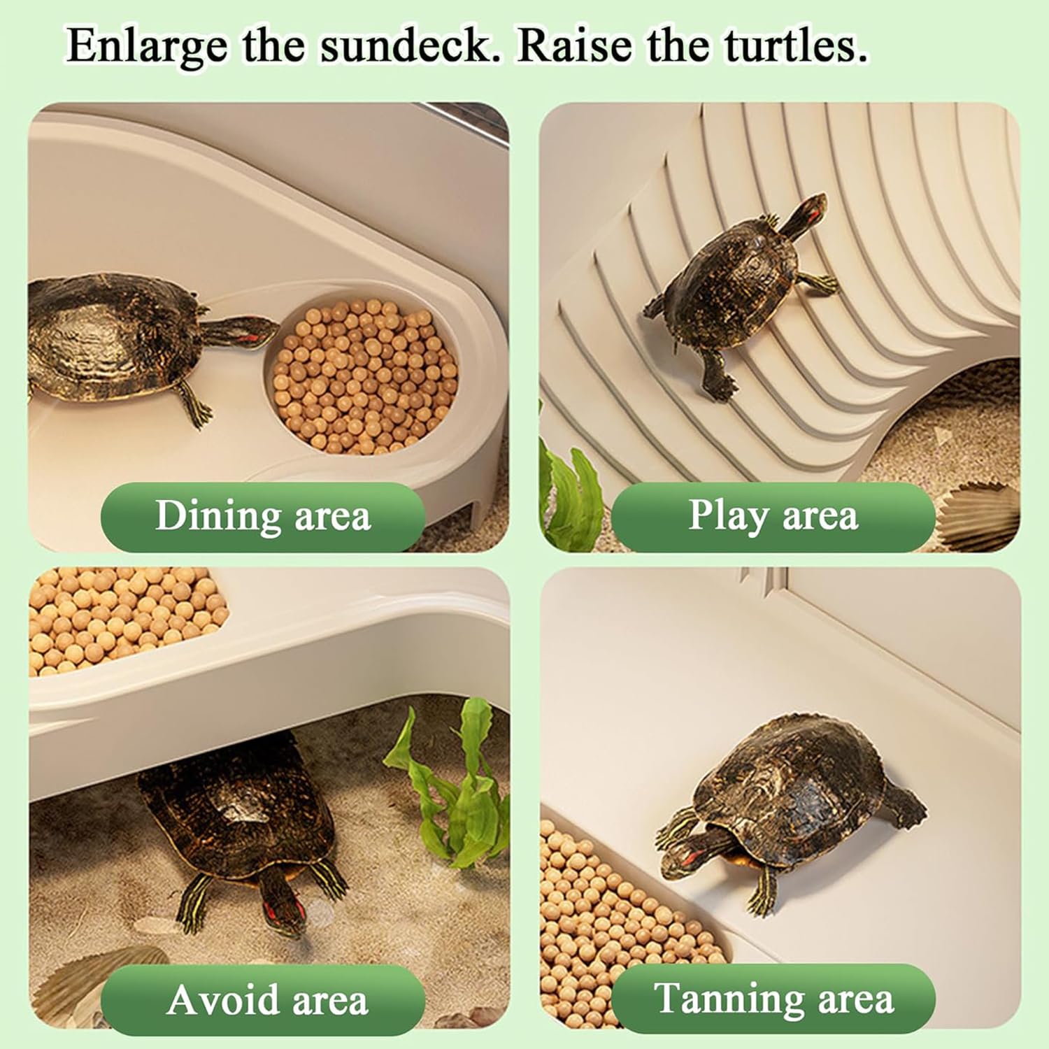Hábitat Del Acuario De Tortugas, Kit De Tanque De Tortuga Transparente, Con Lámpara De Descanso + Filtro De 3 Capas, Cilindro Ecológico De Tortuga De Plataforma Grande, Para Pequeños Reptiles