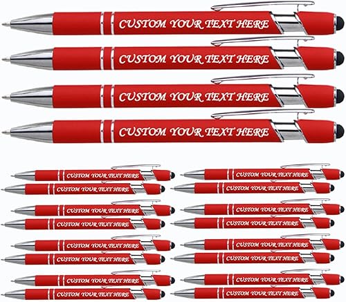 Vista 65 de 10 Pcs Personalized Pens Bulk Custom Ballpoint Pen, Engraved Pen with Name Logo Text Stylus Pens for Touch Screens Bulk-for Businesses, Office