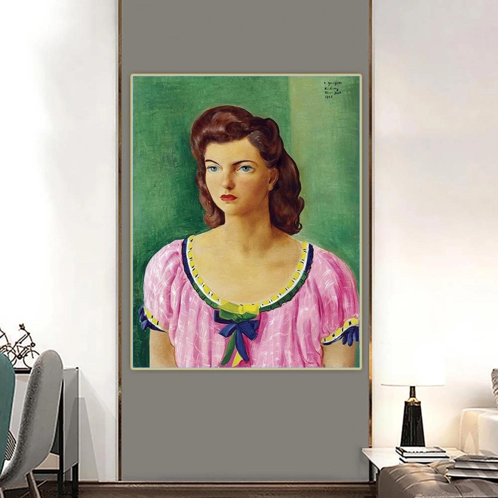 Amazon｜キャンバスに描かれた有名な絵画モイズ・キスリング「ジョー