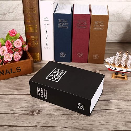 Miniatura 6 de Caja fuerte con diseño de libro de diversión con cerradura de combinación, caja de almacenamiento secreta oculta para dinero en efectivo, joyería