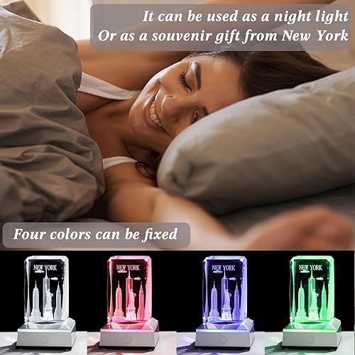 Miniatura 6 de Movdyka Estatua de cristal 3D de la Libertad Empire State, regalos de recuerdos de Nueva York, regalos para mujeres, hombres y amigos, regalos de