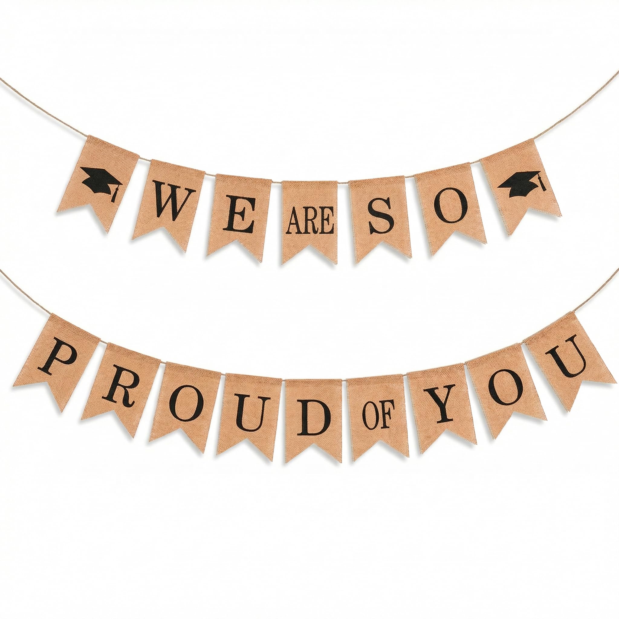 CAMOSE We Are So Proud of You Banner,Graduation Decorations, Adjustable Burlap Graduation Bunting for 2026 Graduation Congratulations Party Decorations, School College University Commencement Supplies