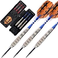 CUESOUL Professional 95% Tungsten Steel Tip Darts Set - 22g-30g Weights, Precision Grips, Durable Case