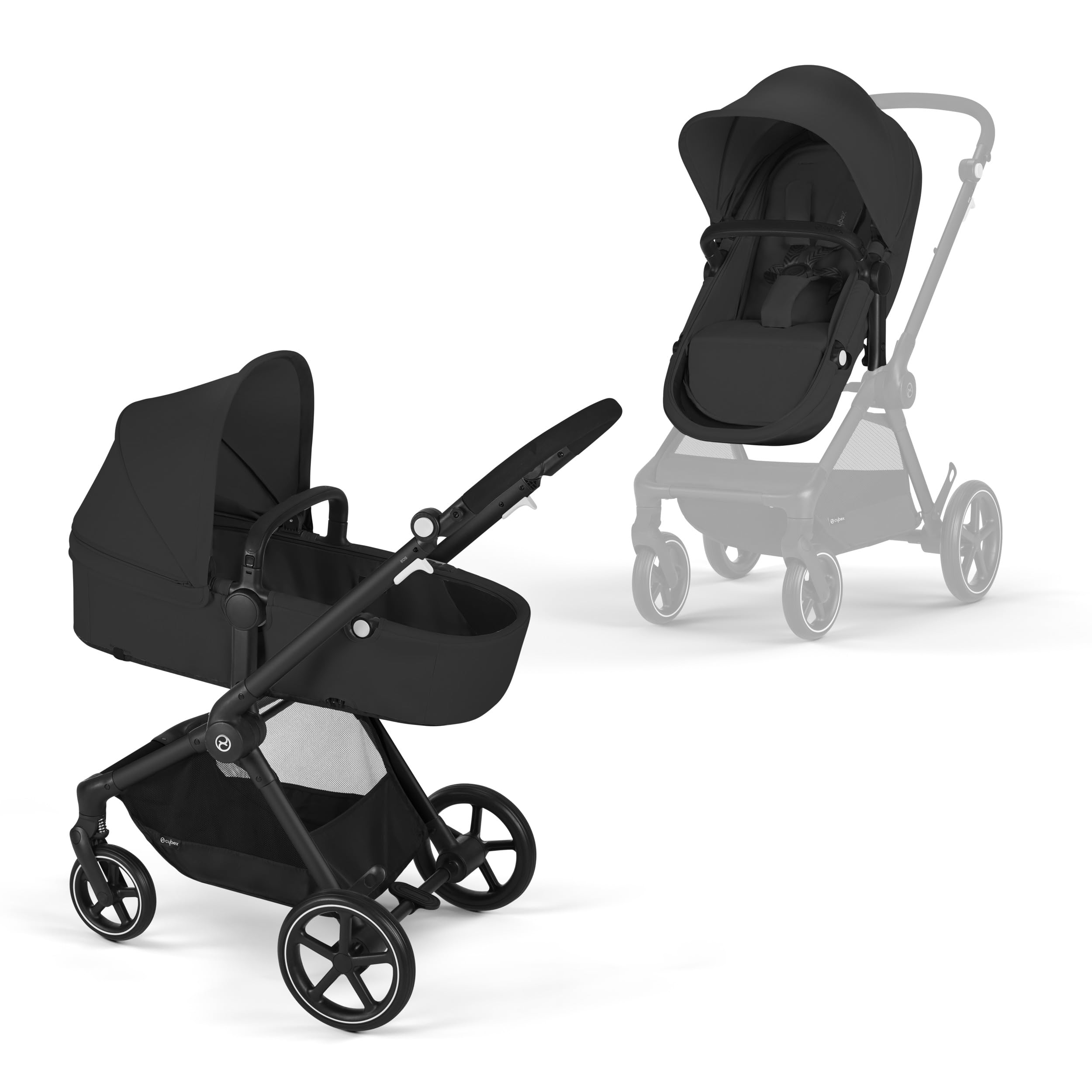 Cybex EOS carriola 2 en 1, color negro Bebé