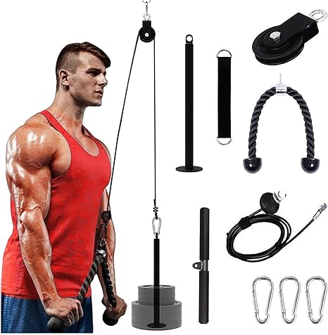 Amazon Co Jp フィットネスケーブルプルシステム ホームトレーニングアクセサリー Latプルダウン用diyケーブル プルマシン固定システム 上腕二頭筋カール 背中 前腕 上腕三頭筋エクステンション スポーツ アウトドア