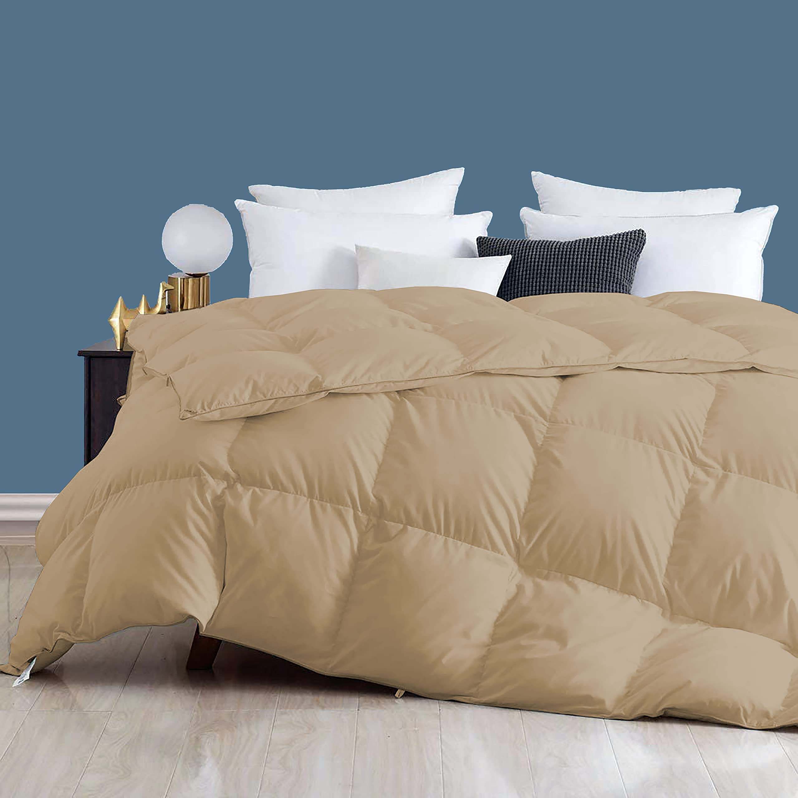 Day Care - 400 GSM Hotel Quality-Down Alternative Microfiber Comforter for Heavy Winter Single Bed Comforter/Blanket/Rajai (60" x 90" Inches/152cm x 228cm) - Comforter Single Bed|Beige| TC - 450-image-2