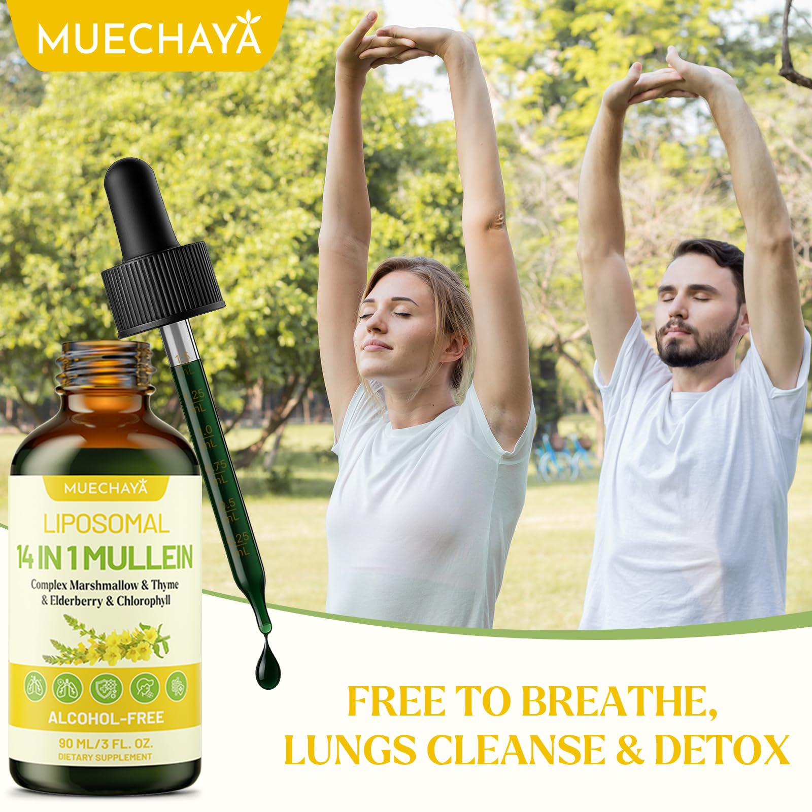 Mullein Drops For Lungs, Liposomal 14 In 1 Mullein - Lung Cleanse & Detox — Amazon image 9