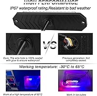 Vista 3 de ASPL 8 luces estroboscópicas ultra delgadas de 12 LED para montaje en superficie, luces estroboscópicas intermitentes para camión, automóvil