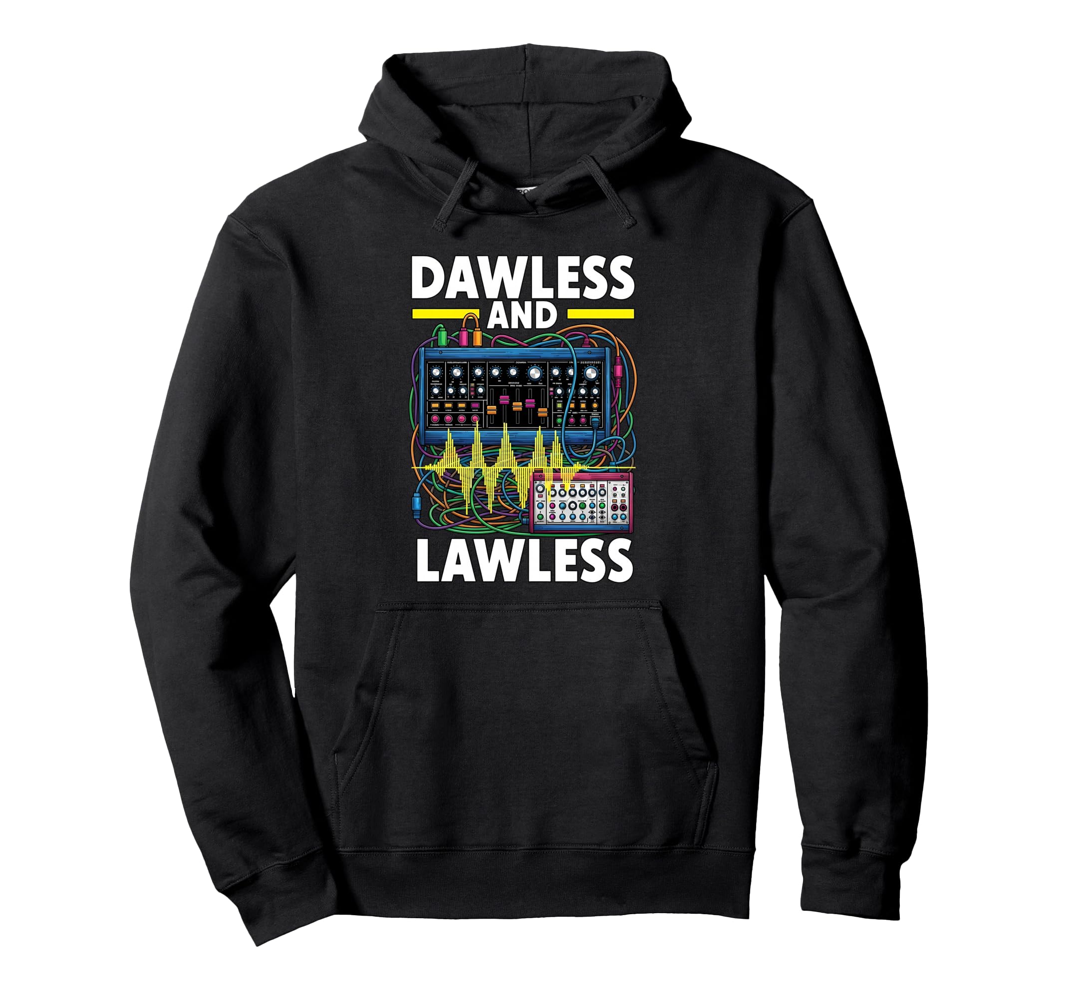 Dawless and Lawless Modular Synth Eurorack Synthesizer Sudadera con Capucha
