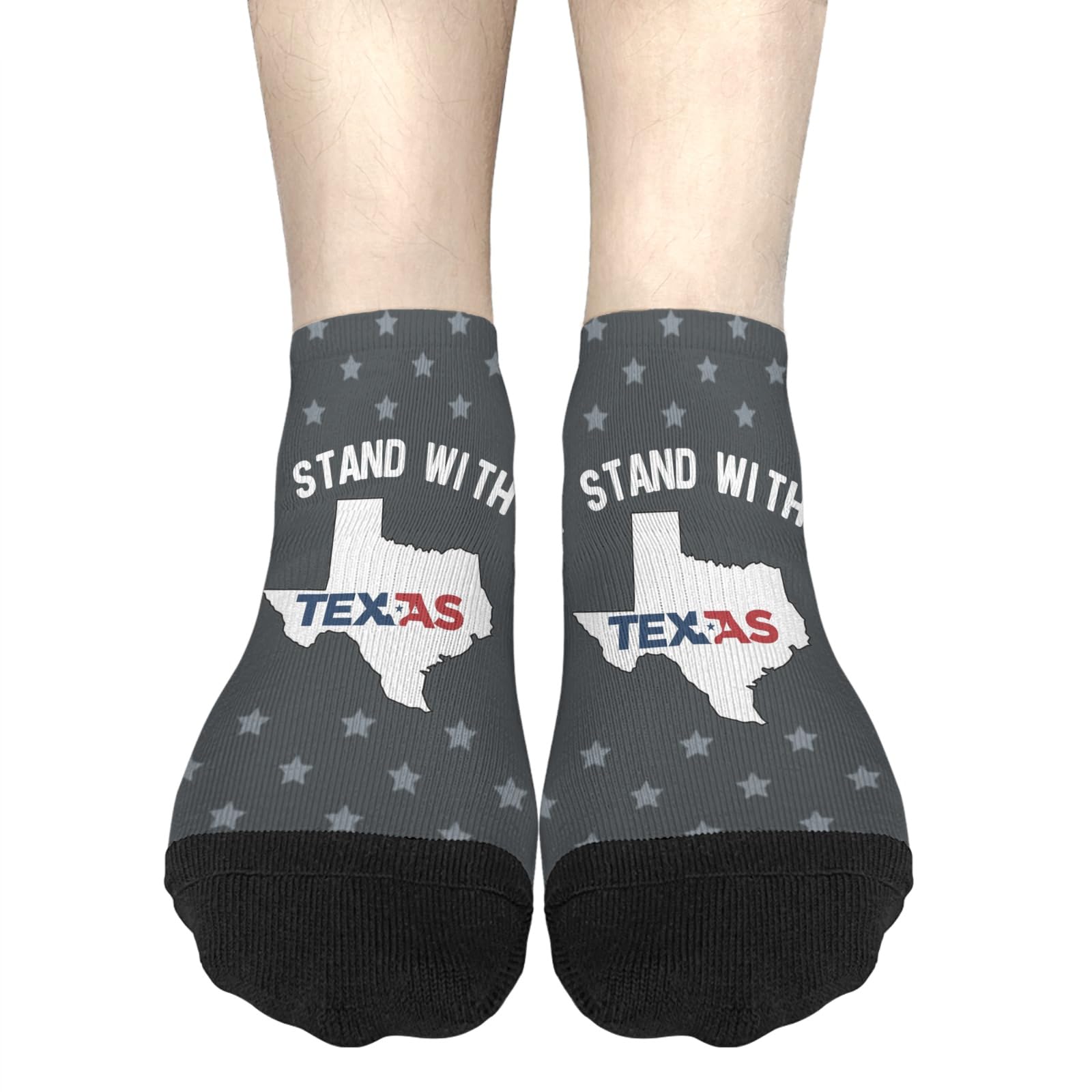 RoganyI Stand With Texas Athletic Socks Men Short Socks Men
