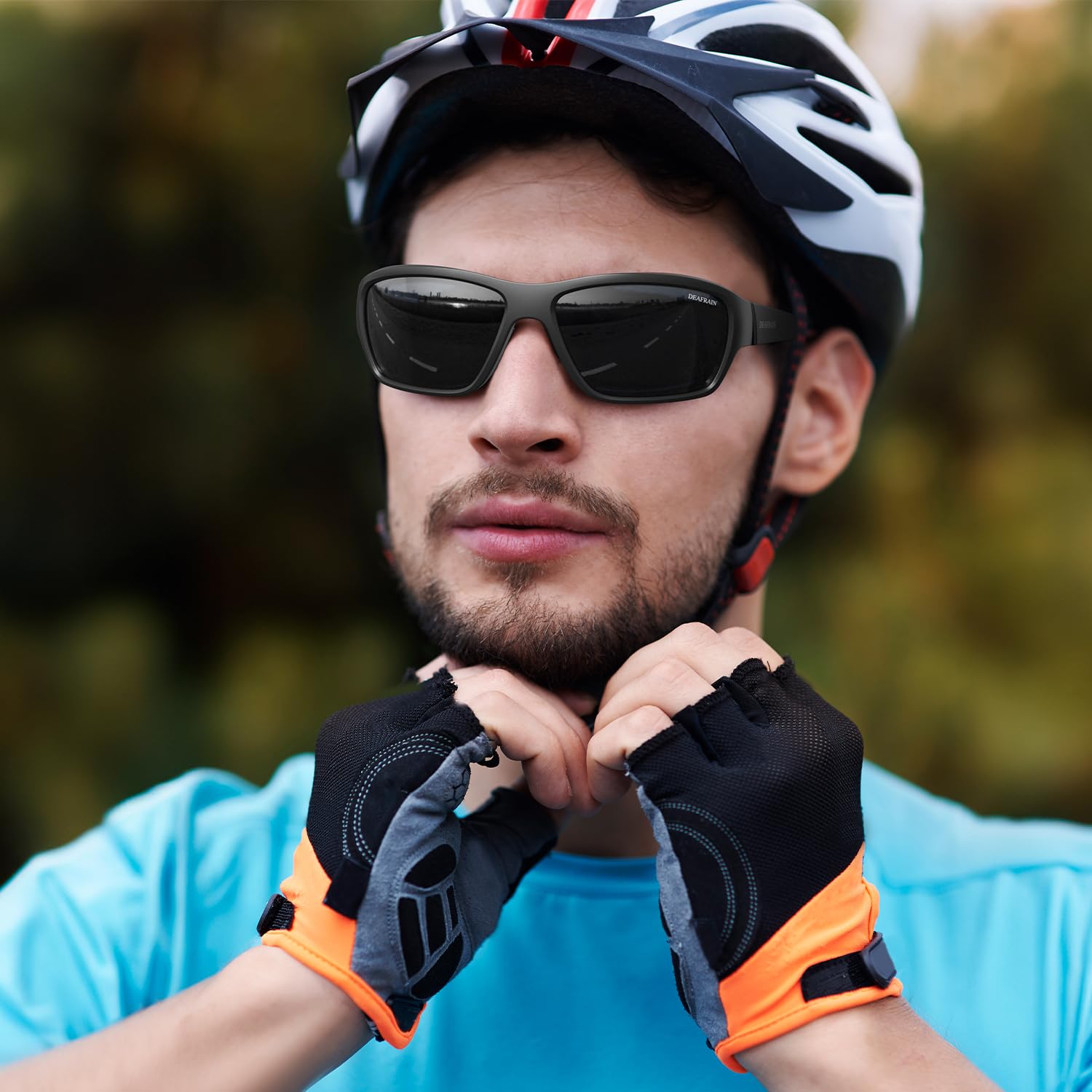 DEAFRAIN Polaryzowane sportowe okulary przeciwsłoneczne dla kobiet i mężczyzn, do wędkowania, biegania, baseballu, golfa, ochrona UV400, oprawka TR90