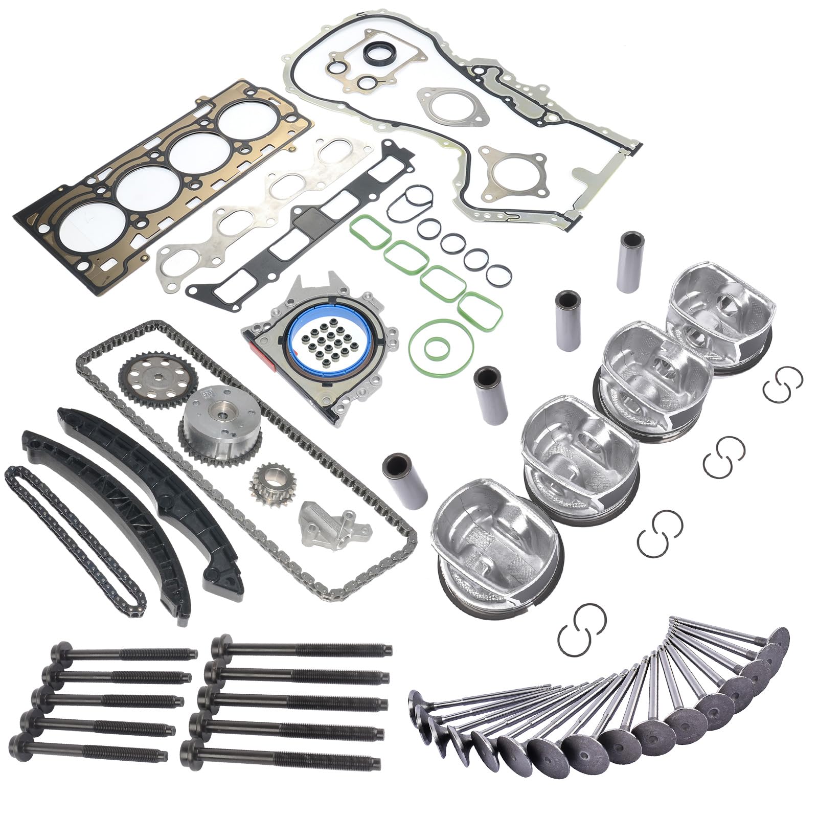 Kit de reparación de pistones compatible con A1 A3 E0s G0lf VI Je-tt a IV Ti-guan 1.4 FSI TSI 03C109469J 03C109571B