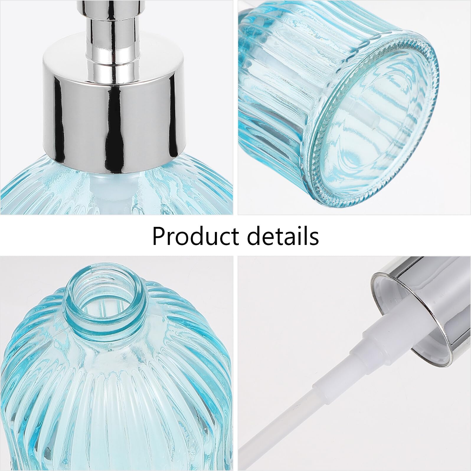 2 Stück Nachfüllbare Glas Seifenspender 200ml für Küche und Bad | Pumpe zum Leichten Dosieren, Transparentes Design, als Spenderflasche für Handwaschflüssigkeit