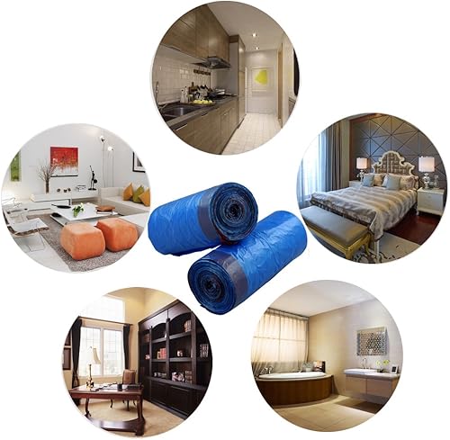 Miniatura 3 de Bolsa de basura pequeña de 5 galones, bolsa de basura con cordón azul, 110 unidades