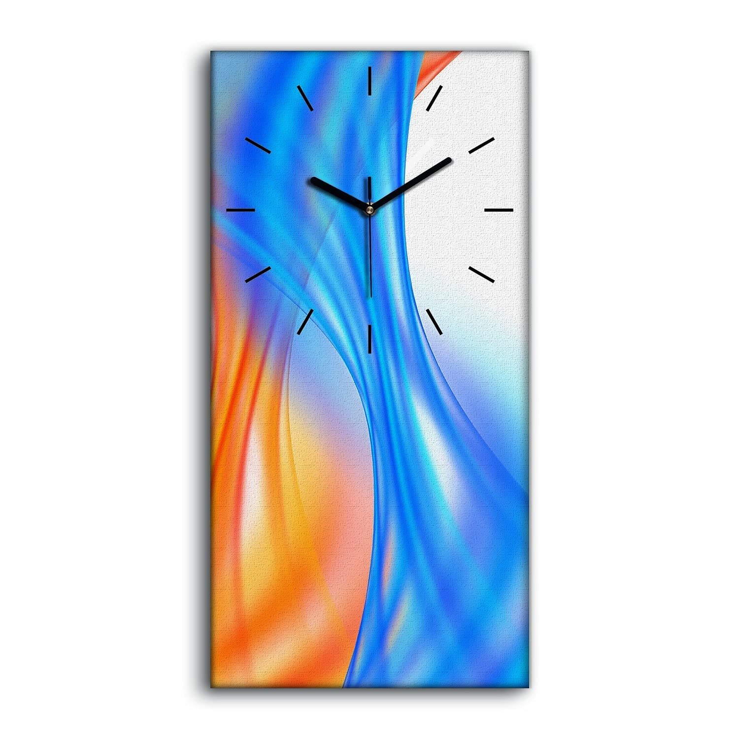 Horloge sur toile ne pas tic tac en silence vagues art abstrait 30x60