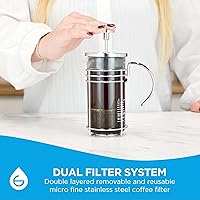 Vista 6 de GROSCHE Cafetera eléctrica con prensado francés, Vidrio transparente