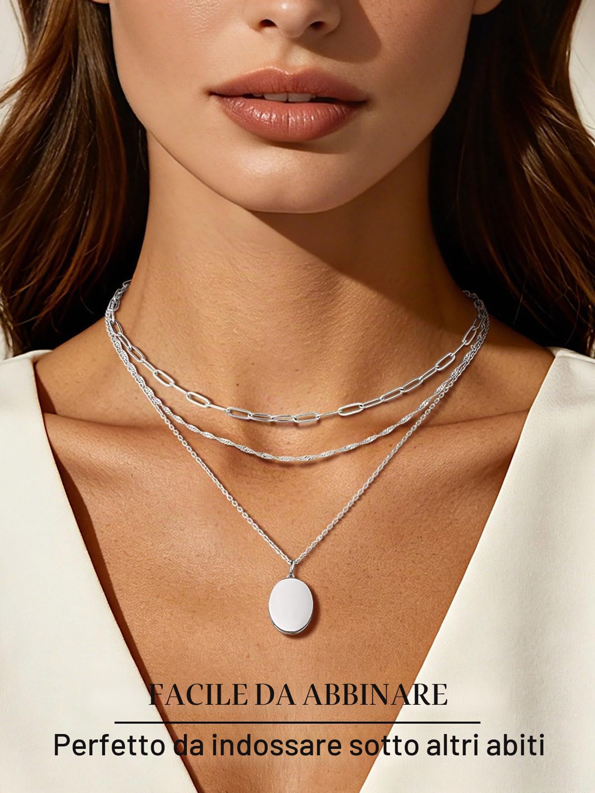 Custom4U Argento S925 Collana Locket Foto Personalizzata Donna Nome Testo Incisione 2 Foto Apribile Antiallergico 41/46/55 CM Delicato Solido Regalo Mamma Amore Creativo