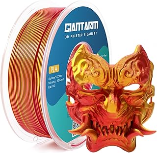 GIANTARM Dual Color PLA Filament, Silk PLA Filament 1.75mm +/-0.02mm,1KG Spool(2.2lbs) Vacuum Packaging, 3D Printing Filaments Fit Most FDM Printer