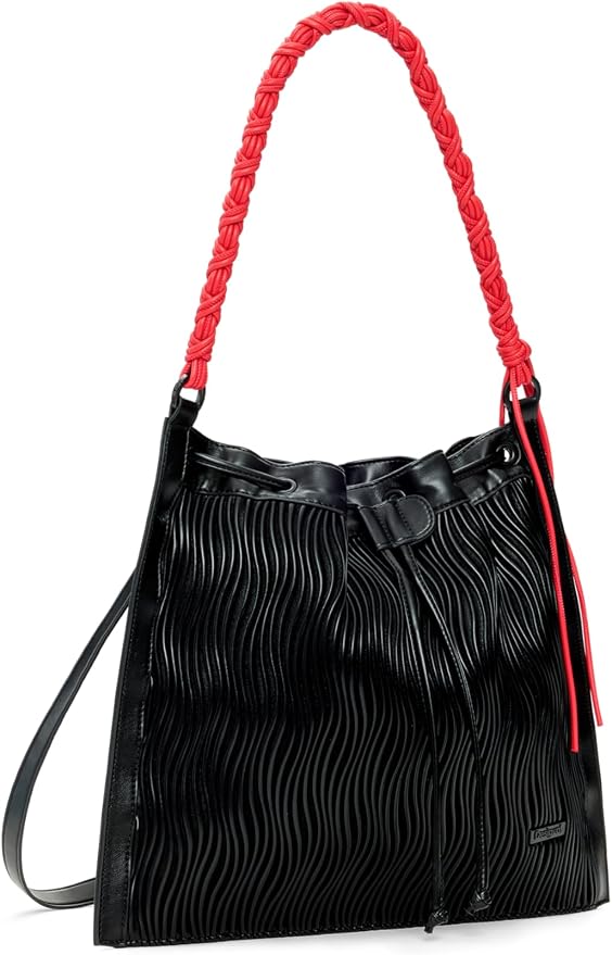 Mochila Desigual Litio Black Harlan Negra con Asa Extraíble