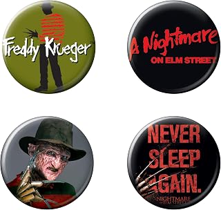 Ata-Boy Nightmare on Elm Street Set of Four 1.25" Collectible Buttons