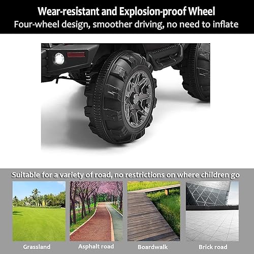 Miniatura 8 de FFlyer - Auto de montar para niños, camión eléctrico con batería de 12 V con control remoto Bluetooth de 2.4 GHZ, puertas magnéticas dobles,