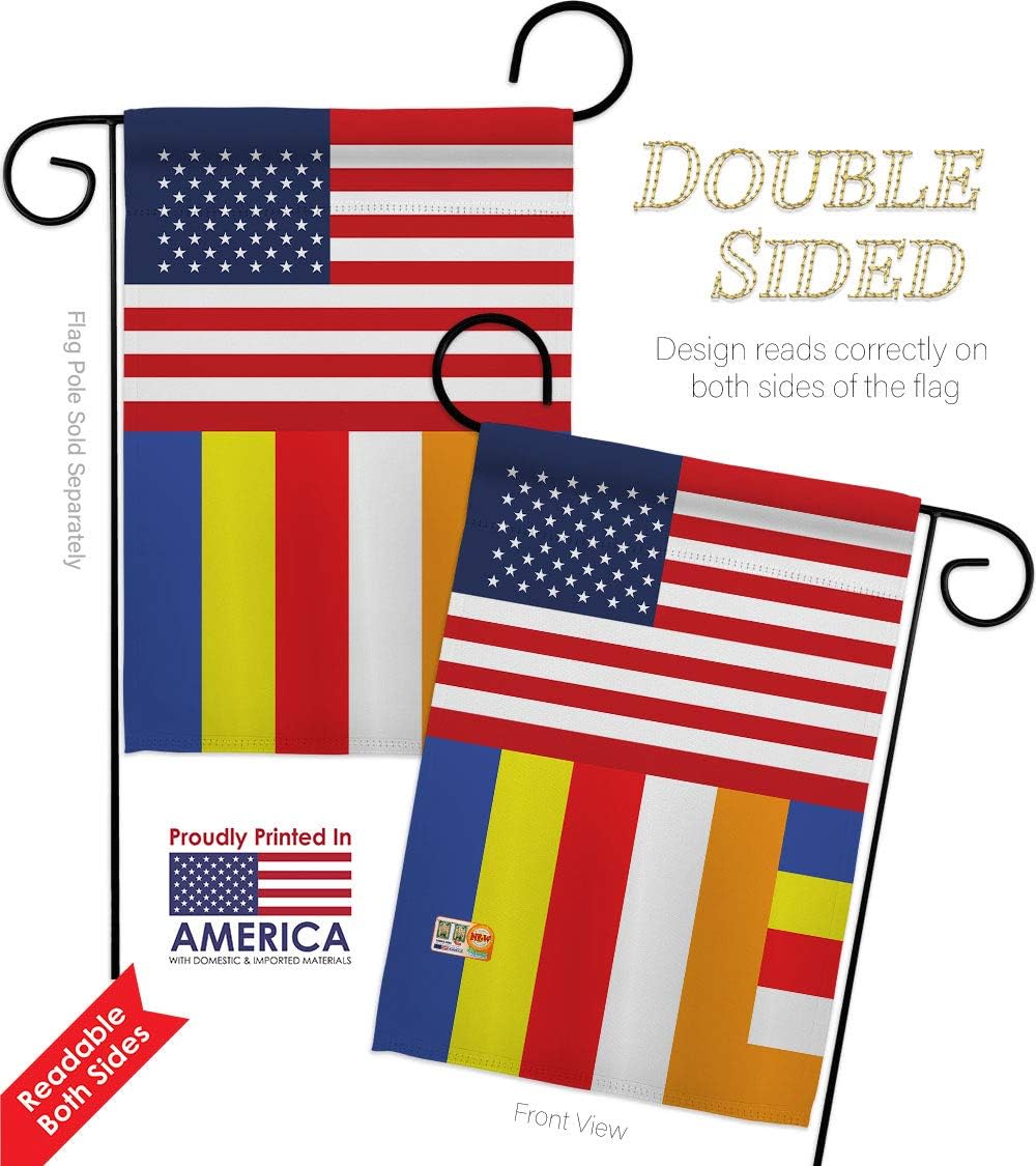 US Buddhist Garden Flags Pack Religious Faith Hope Grace Peace Dove Christian Religion Easter USA Applique Small Decorative Gift Yard House Banner Double-Sided Made In 13 X 18.5