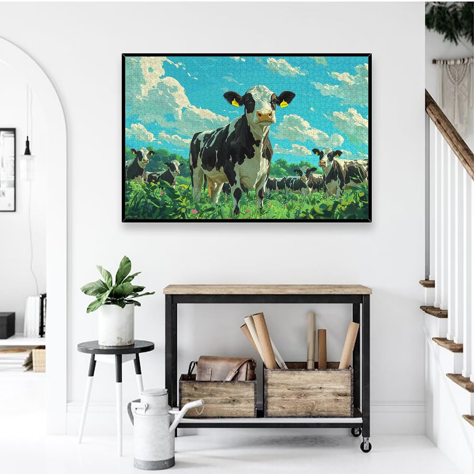 Puzzle 1500 Piezas, Puzzle Vaca con Caja para Adultos, DIY Animal Rompecabezas Madera para Adultos, 1500 Piezas Rompecabezas Desafiante, para Decoracion Hogar, Regalo Mujer, Regalo Hombres, -2046