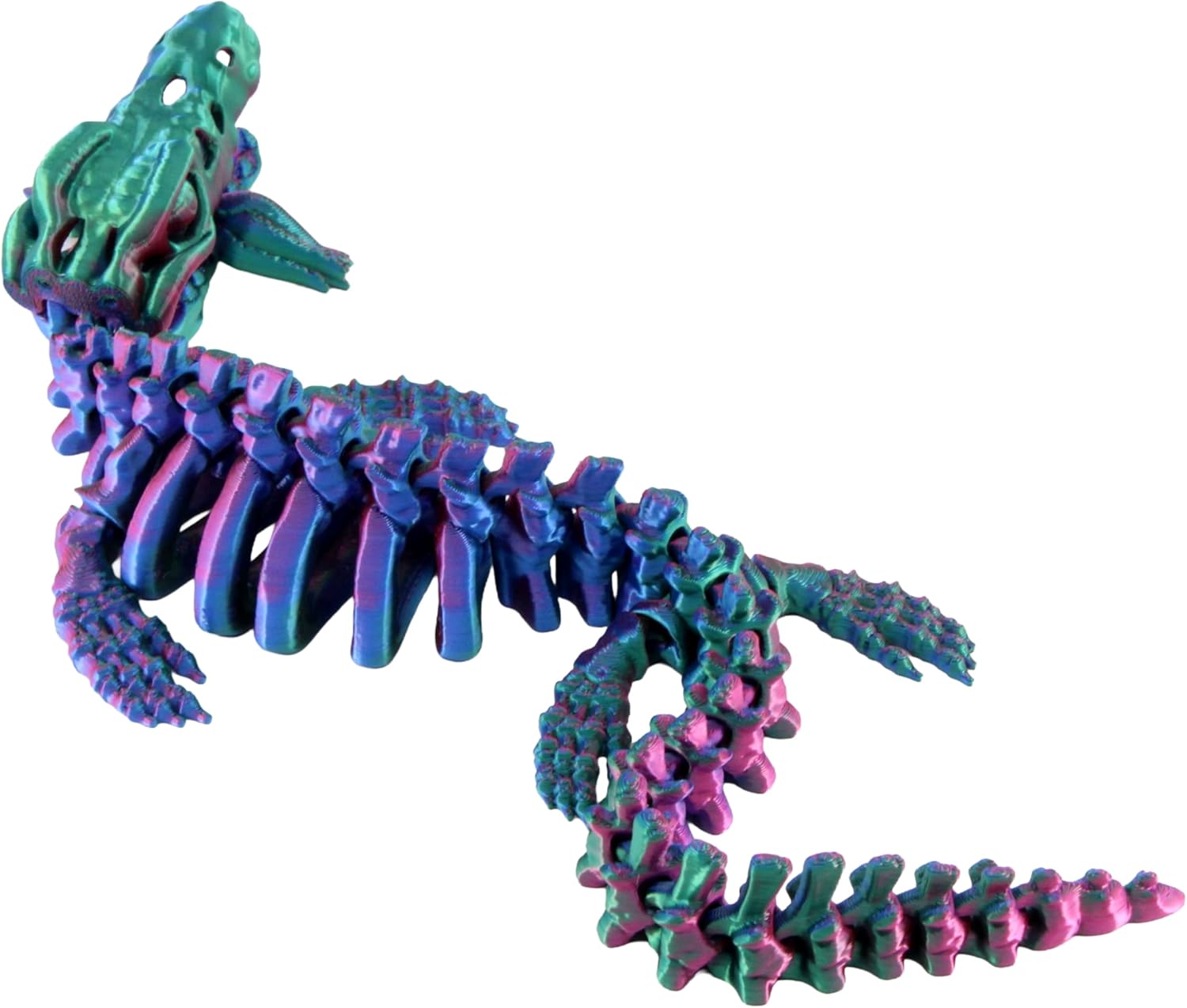 PowerTRC 3D Printed Skeleton Mosasaurus – Prehistoric Collectible Articulating Dinosaur 3D Figurine Desk Decoration for Teens and Adults, Made in USA