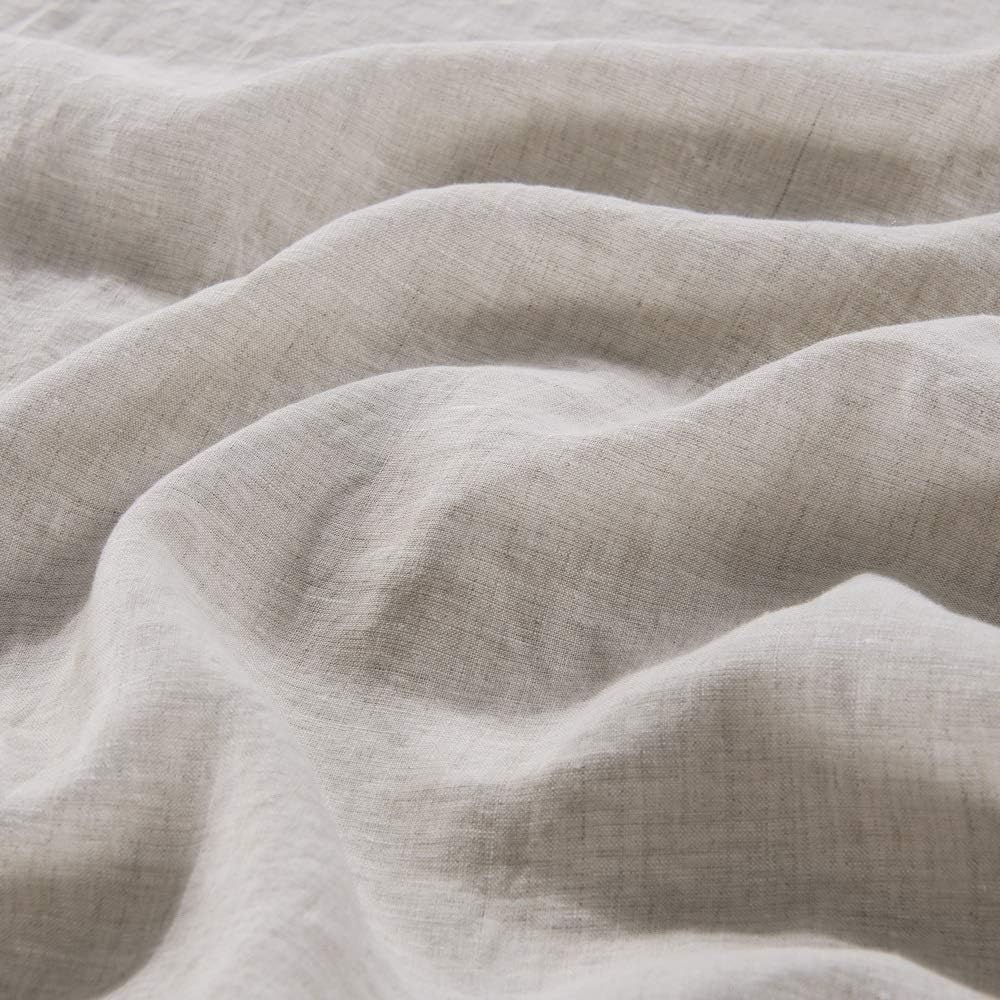 meadow park Stone Washed French Linen European Pillow Shams, Set of 2 Pieces, 26 inches x 26 inches Square Euro Sham, Super Soft, 1 inches Flange, Natural Color - Image 3