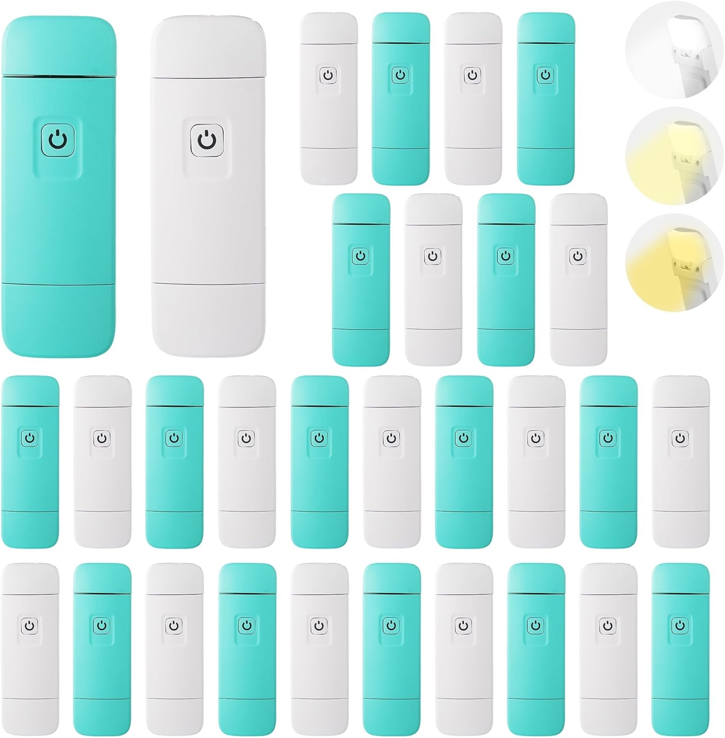 KunHe 30 Pack USB Rechargeable Book Lights Bulk for Reading at Night in Bed Reading Lights Bulk LED Reading Lights with Clip for Kids & Adults Bulk Christmas Gift for Man Woman Book Lovers