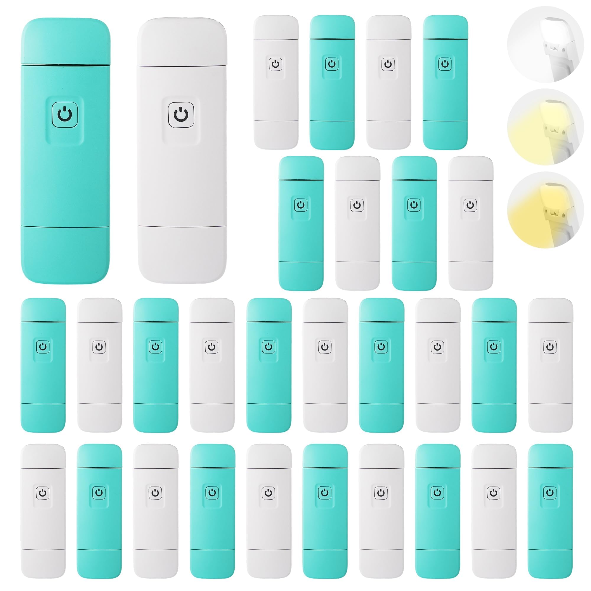 KunHe Paquete de 30 lámparas de libro recargables por USB para lectura nocturna, niños y adultos, perfecta para amantes de los libros y regalos de Navidad