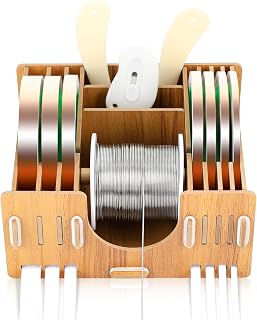 Copper Foil Tape Dispenser 6.5X5.6X3 inch Stained Glass Foil Tool Stained Glass Supplies Foil Dispenser for Stained Glass Art Tools Storage with Accessories