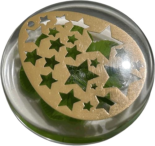 Miniatura 5 de Token de Buena Suerte de Trébol de Cuatro Hojas Real, Preservado, 1.25", Incluye Adorno de Metal (Atrapasueños)