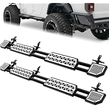 White Running Boards fit for Jeep Gladiator JT 2020-2026 | side steps fit for JT 4 door 7 inch DIY painting rock rail steps carbon steel rock sliders