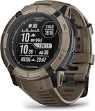 Garmin Instinct 2X Solar - Tactical Edition, Rugged GPS Smartwatch, Built-in Flashlight, Ballistics Calculator, Solar Charging Capability, Coyote Tan - 1